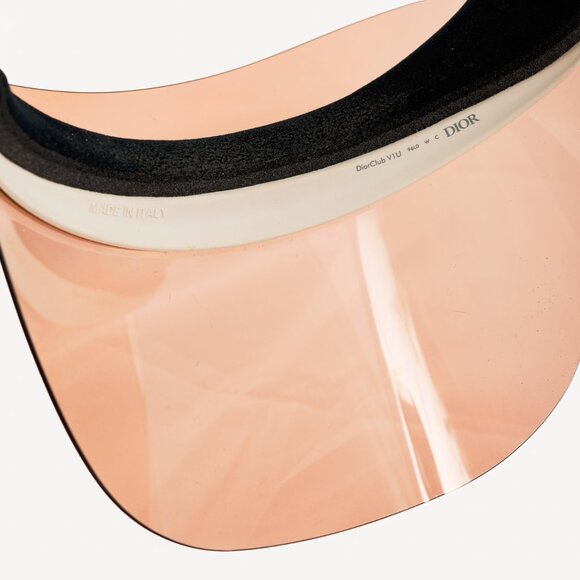 Christian Dior DiorClub V1U Matte Ivory Perspex & Cotton-Blend Jacquard Visor - Picture 7 of 7